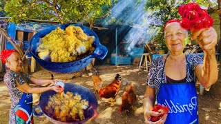 Comida Hecha En Fogón Y Leña Con La Reyna Del Fogón Matilde campo fogon leña [upl. by Poppas]