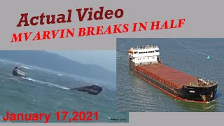 Actual Video  MV ARVIN ship breaks 17 January 2021  Sunk [upl. by Diamond726]