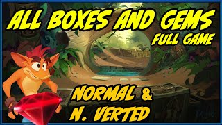 Crash Bandicoot 4  All Boxes and Hidden Gems FULL GAME Normal amp N Verted [upl. by Byrann]