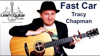 Fast Car  Guitar Lesson  Tracy Chapman  How To Play  Part 1 [upl. by Muller]