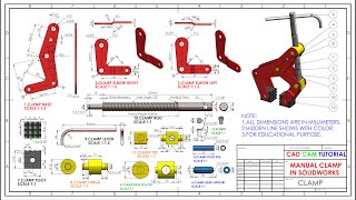 Manual Clamp in SolidWorks [upl. by Anihs]