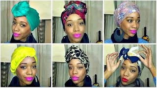 How to Tie a TurbanHeadwrap  10 Different Styles  GIVEAWAYCLOSED [upl. by Nilyak]