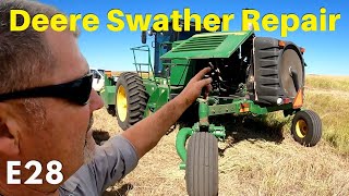 Larrys Life E28  John Deere R450 Swather with Fuel Issues  Diagnosing and Repairing [upl. by Low]