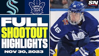 Seattle Kraken at Toronto Maple Leafs  FULL Shootout Highlights  November 30 2023 [upl. by Davy]