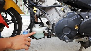 SNIPER 150 COOLANT REFILL FULL TUTORIAL [upl. by Sucam]