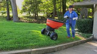 AgriFab 130 LB Push Broadcast Salt Spreader Overview [upl. by Ventura665]