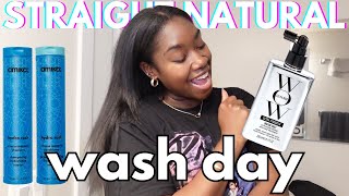 Wash Day Routine for Straight Natural Hair [upl. by Armando400]