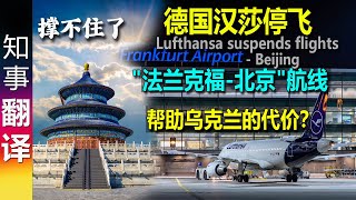 撑不住了！德国汉莎停飞quot法兰克福北京quot航线 帮助乌克兰的代价？unfair competition Lufthansa suspends flights Frankfurt  Beijing [upl. by Atsirc736]