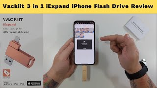 Vackiit 3 in 1 iExpand iPhone Flash Drive Review [upl. by Polly711]