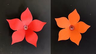 Easy Paper flowers  How to make paper flowers  Flower Making  DIY Flower [upl. by Felicia]