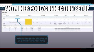 How to setup a Antminer Miner and connect it to a pool to mine [upl. by Marbut]