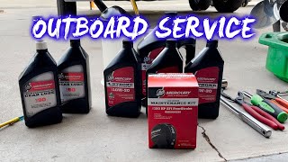 MERCURY OUTBOARD 150 ANNUAL SERVICE  HOW TO [upl. by Anrehs329]