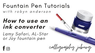 Fountain Pen Tutorials  How to use a Lamy converter [upl. by Longmire]