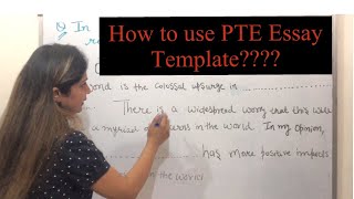 How to use PTE Essay Template Must watch video [upl. by Assirrac]