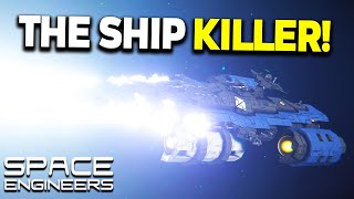 Railgun SHIP KILLER  Space Engineers  Starhawk Frigate [upl. by Lifton]