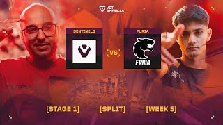 Sentinels vs FURIA  VCT Americas Stage 1  W5D1  Map 1 [upl. by Ardnahc]