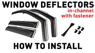 Installation guide of Shatterproof Side Window Deflectors InChannel window visor with fastener [upl. by Phelan588]