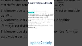 Exercice 15  Larithmétique dans N  Série 1  TCS Exercices corrigés  1509 space2study [upl. by Nauwtna]