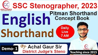 Class 1  shorthand classes achal sir  stenography course achal sir  Achal Gaur Shorthand playlist [upl. by Acilejna399]