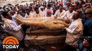 Archaeologists Open Ancient Coffins In Egypt  TODAY [upl. by Jennings]