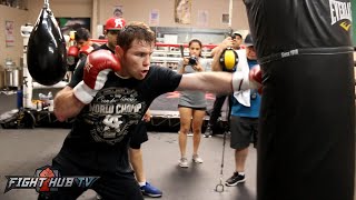 Canelo vs Smith Video Canelo Alvarezs COMPLETE boxing workout video [upl. by Nosyrb]