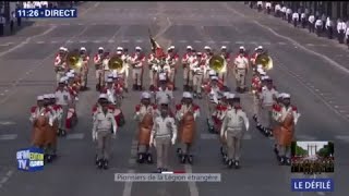 Défilé du 14 juillet  la légion étrangère descend à son tour les ChampsElysées [upl. by Ataga]