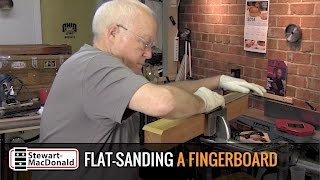 Flatsanding a guitar fingerboard [upl. by Eniamraj]