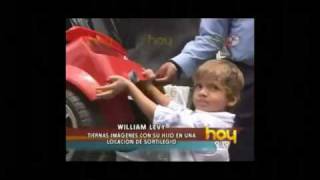 William Levy con su hijo en locacion de Sortilegio [upl. by Naimed]