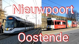 kusttrams Spotten deel 4 Nieuwpoort en Oostende [upl. by Danczyk]