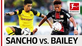 Jadon Sancho vs Leon Bailey  Speed Skills amp Goals [upl. by Noillid]