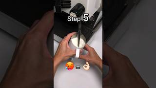 Milk texturing technique how to make best latte artshorts short trending [upl. by Hildick]