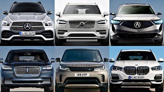 Top 10 Best 3Row Luxury Midsize SUVs 2021 genesis gv80 audi q7 mercedes gle bmw x5 acura mdx [upl. by Arikahs]