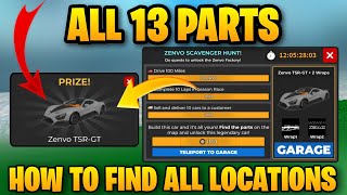 ALL 13 ZENVO PARTS LOCATION in Car Dealership Tycoon BARN HUNT Event cardealershiptycoon [upl. by Stromberg]