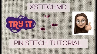 Xstitchmd Tutorial 1 HOW TO DO THE PIN STITCH  EASY WAY TO START amp END THREADS FOR CROSS STITCH [upl. by Alexandro]