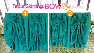 2 Ways to Make BOW Style Table Skirting [upl. by Aihsenal440]