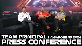 F1 Press Conference Team Principals Singapore GP 2024 [upl. by Marlie]