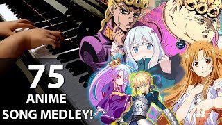 75 ANIME SONGS in 60 MINUTES EPIC Piano Medley [upl. by Toby501]