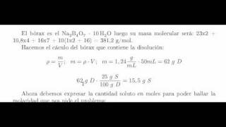 Problema de disoluciones Concentración y dilución [upl. by Anesusa]