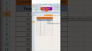 Convert years into hours excelshort [upl. by Nodnorb]