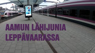 Leppävaaran aamun lähijunia [upl. by Circosta]