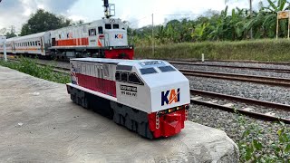 Mencari dan Merakit Kereta Api Kayu CC203CC300CC206CC201 Di Stasiun Saat Kereta Beneran Lewat [upl. by Assiroc288]