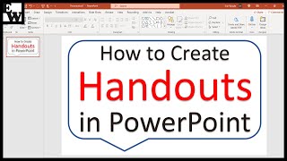 How to Create Handouts in PowerPoint Printable amp Editable [upl. by Bremble]