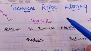 Technical writing vs Academic writing  Technical report writing [upl. by Nyar]