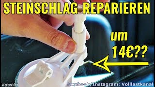 TEST STEINSCHLAG SELBST REPARIEREN Steinschlag Reparatur Set  Windshield Chip Repair DIY [upl. by Halika]