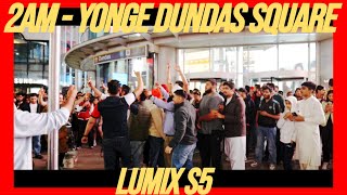 2AM Night Life at Yonge Dundas Square  Downtown Toronto  Ontario [upl. by Drannel279]