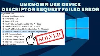 Unknown Usb Device Descriptor Request Failed Error In Windows Officially Fixed [upl. by Dustman]