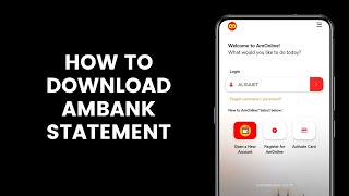 How to Download an AmBank Statement From the AmOnline Website [upl. by Nylrad501]