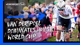 Van Der Poels Seventh Consecutive Victory 🙌  UCI Cyclocross World Cup Highlights  Eurosport [upl. by Ailee]