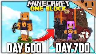 I Spent 700 Days in ONE BLOCK Minecraft… Heres What Happened [upl. by Eizzil]