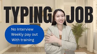 TYPING JOB  NO INTERVIEW EARN 3HOUR WITH TRAININGS  WEEKLY PAY OUT [upl. by Asseniv]